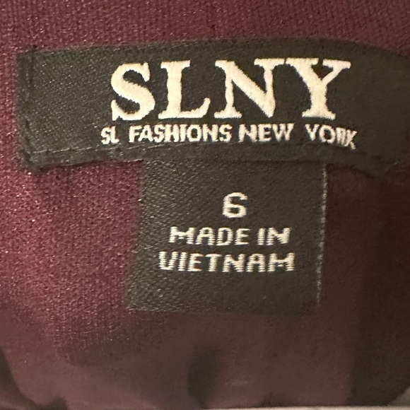 Beaded Tiered Chiffon  Dress in Aubergine - Picture 5 of 5